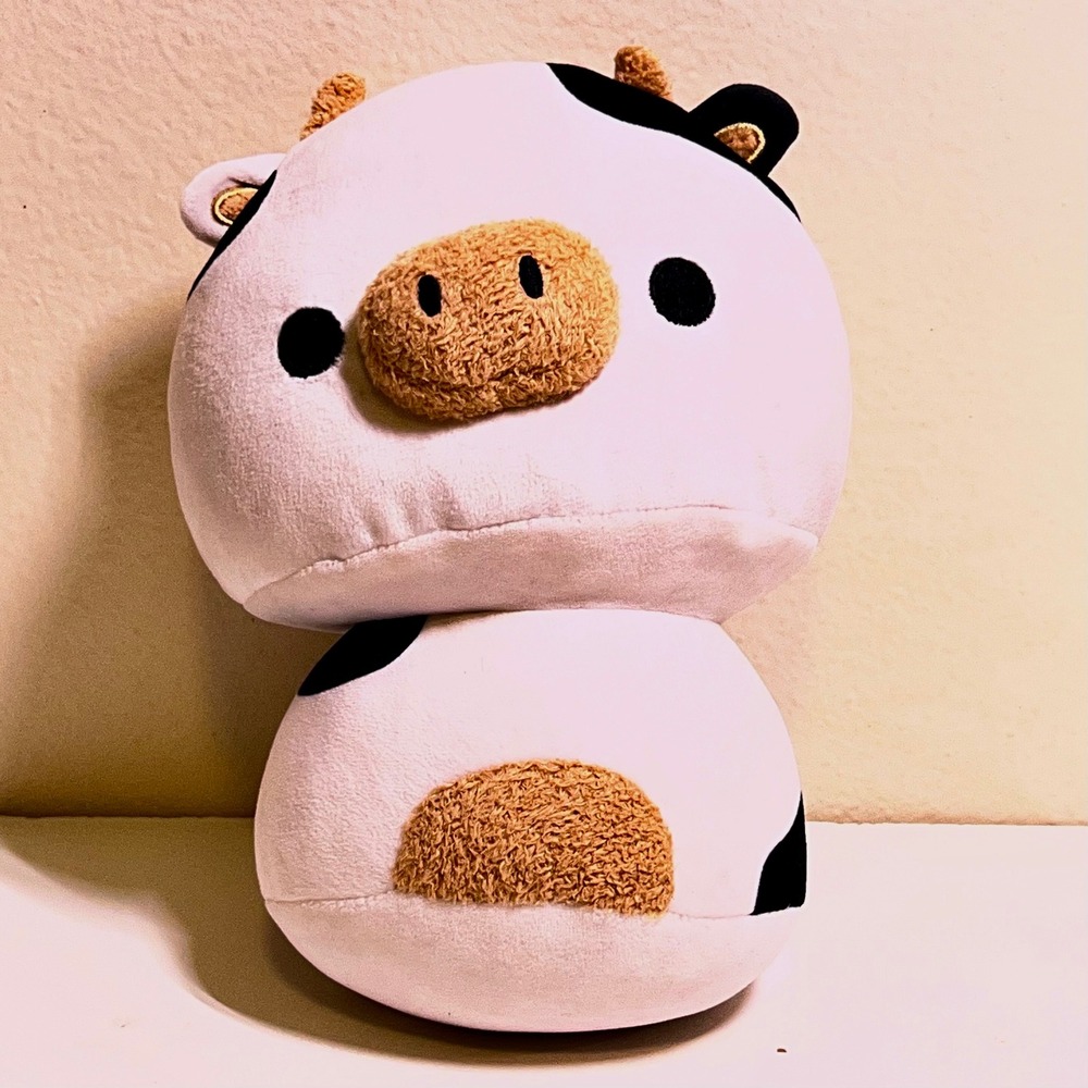 Mewaii‎ Small Cow Plush White Black Spotted Kawaii Stackable Stuffed Animal 2023